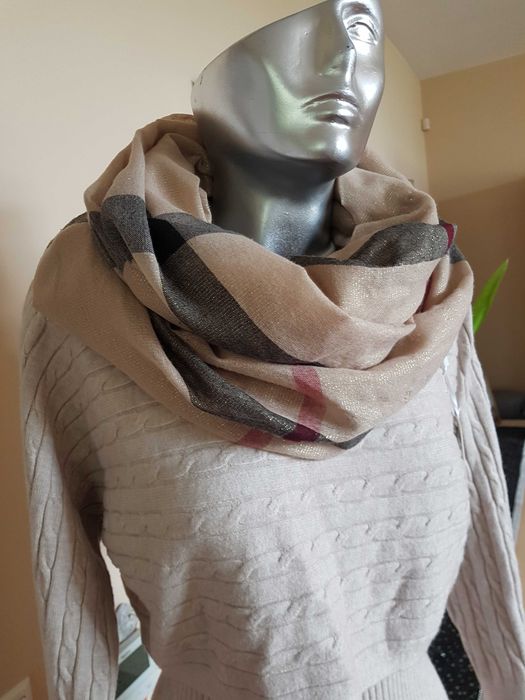 Chusta apaszka szalik krata