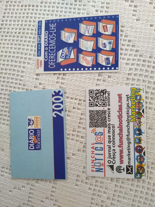 Calendários de Jornais e Diários - 1995 / 2003 /  2016