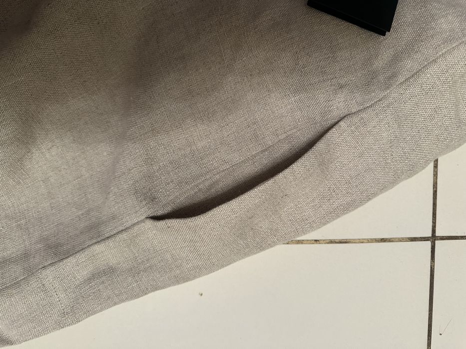 Przepiękny kombinezon z dekoldem holter 100% len Massimo Dutti 36