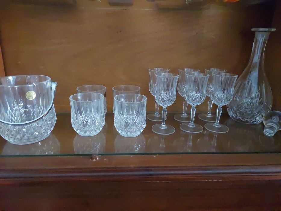 Conjunto de copos whiskey vinhos Cristal D'Arques