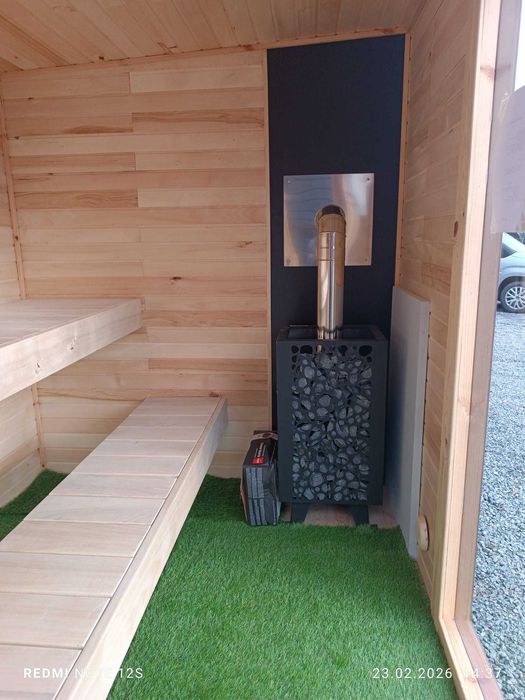 Sauna Ogrodowa Hot Tub Piec na Drewno 200x230cm CAŁA POLSKA