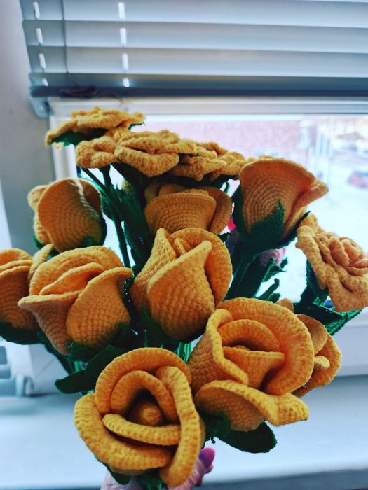 Роза розы  букет ручная работа