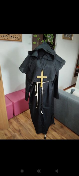 Kostium przebranie średniowiecznego mnicha M-Xl