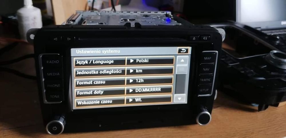 VW  pl menu  aktuakziacja mapy  conversja us/eu światła tył