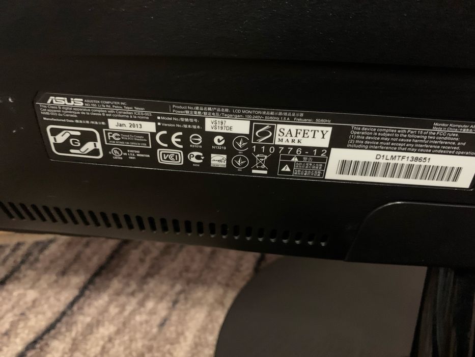 Монітор Аsus/19 дюймів