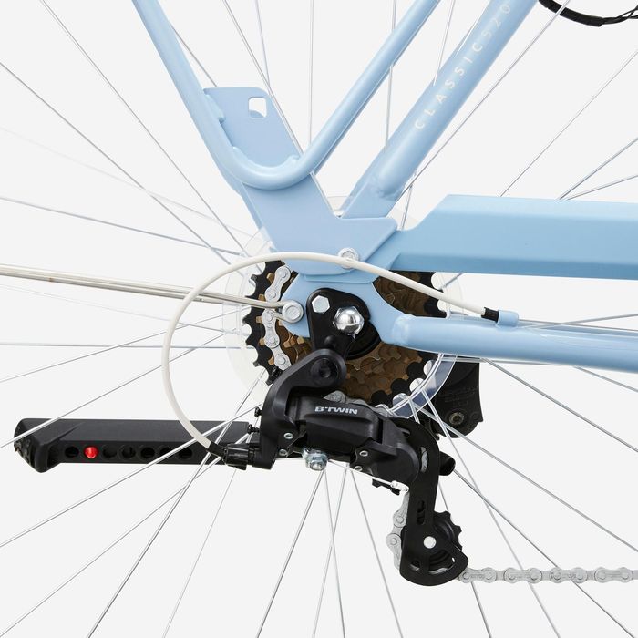 BICICLETA DE CIDADE ELOPS 520 QUADRO BAIXO AZUL GANGA