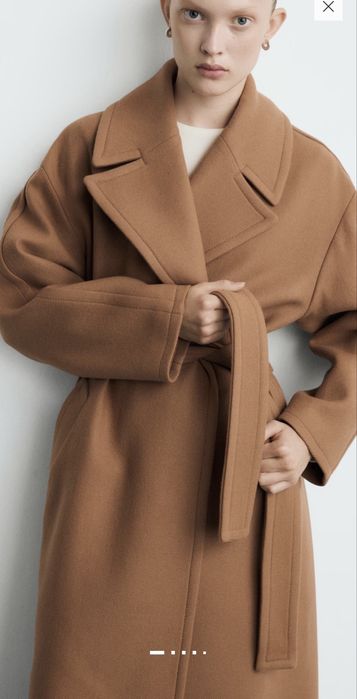 Sobretudo  de LÃ MANTECO com Cinto