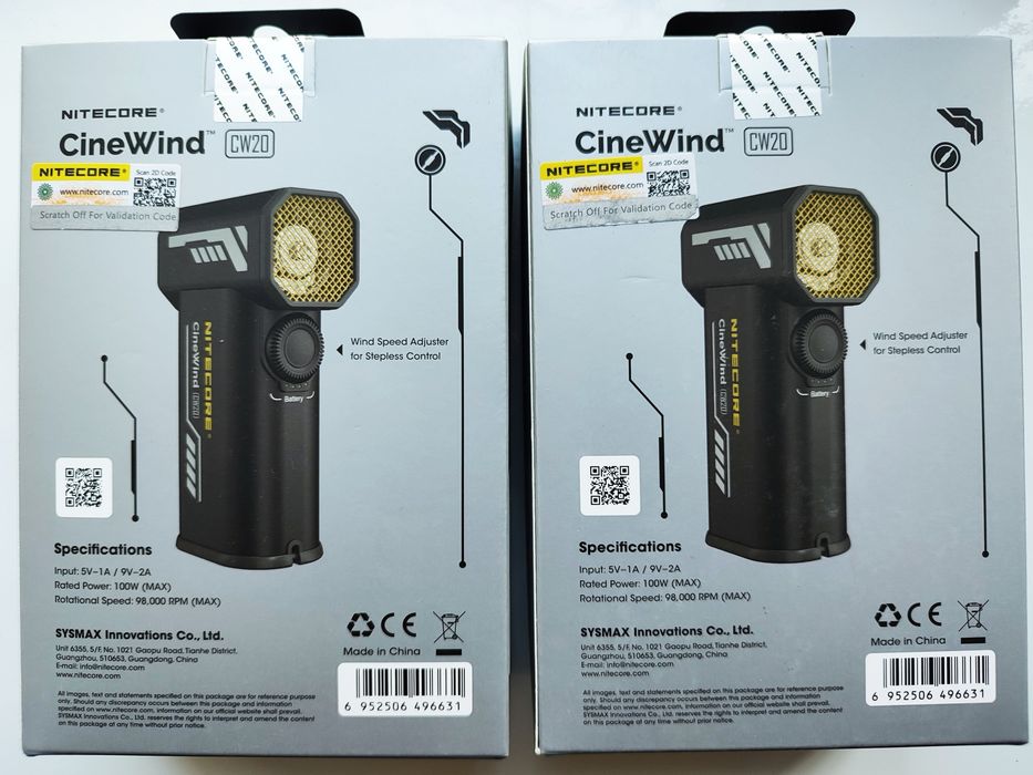 Багатофункціональний портативний ручний фотовентилятор Nitecore CW20