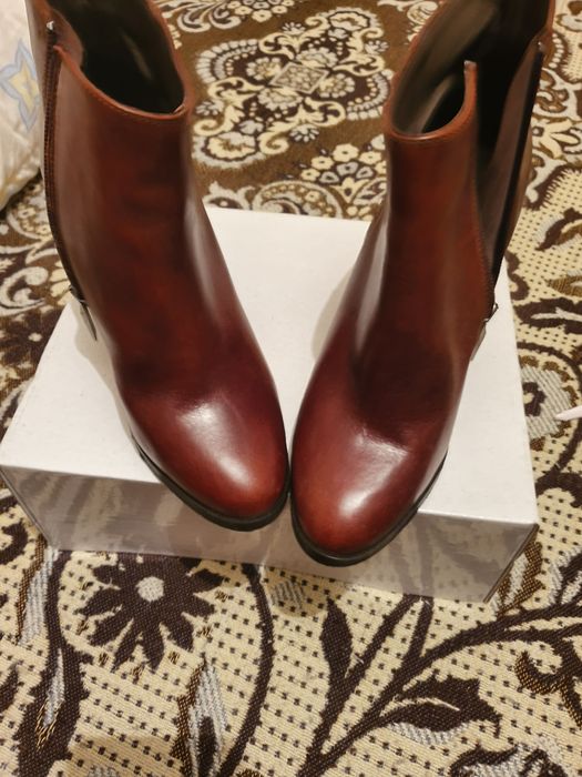 Botas pele bourdeaux