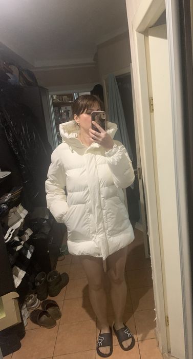 Куртка пуховик Пуфер белая