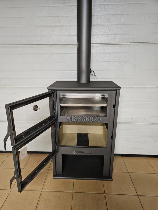 Salamandra Lenha Forno INOX  - NOVAS - Fabricada em Portugal
