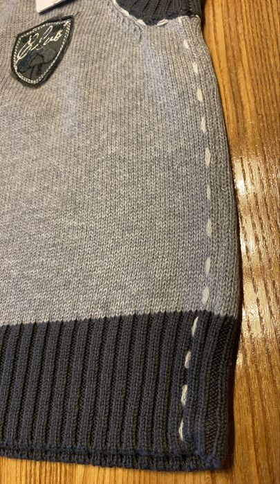 Kamizelka dzianinowa bezrękawnik 104 cm Mariquita nowy szary