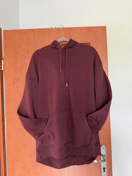 Bluza bordowa fioletowa oversize długa