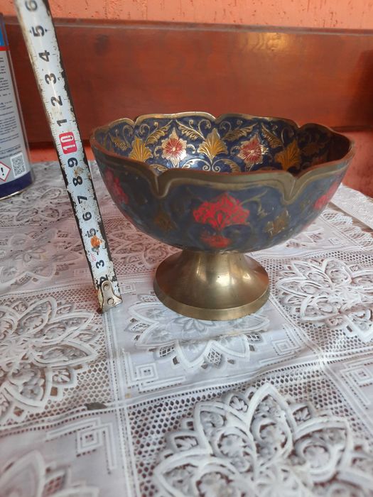 Конфетницы в наборе.Бронза-латунь.Эмаль.Новые.Индия.Бронзовая чаша
