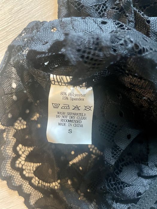 Koronkowe seksowne body czarne S