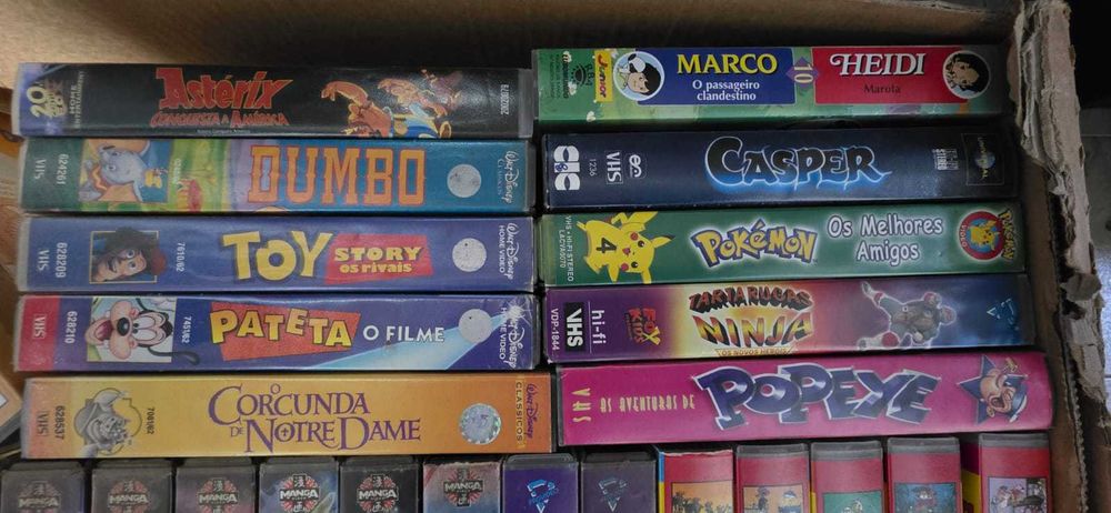 Lote Vhs Infantil 8 (dragon ball etc)- Ver lista Abaixo - PROMOÇÂO 1 €
