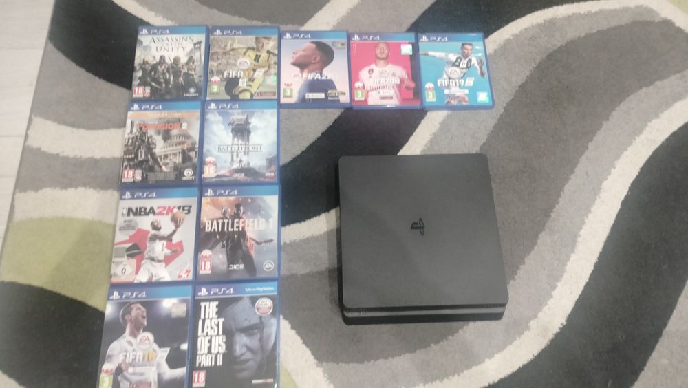 Konsola ps 4 slim 1tb w zestawie 11 gier