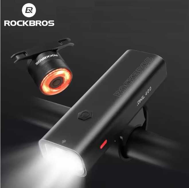Велосипедні ліхтарі ROCKBROS  Q3 (задній стоп)/RHL 400 (передня фара)