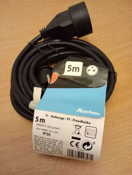 Przedłużacz 5 m nowy