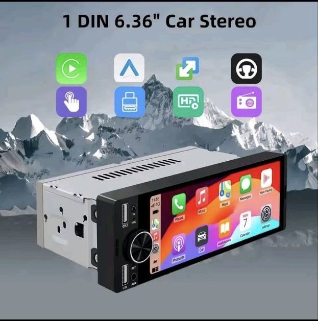 Універсальна андроїд магнітола з CarPlay+Android auto + Камера