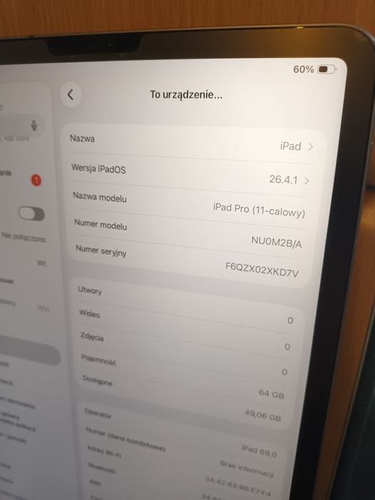 Ipad pro 11 cali 1 gen 64gb callular Apple