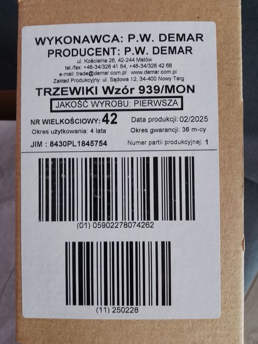Buty trzewiki wojskowe 42