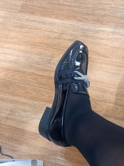 Sapato moucassin verniz preto