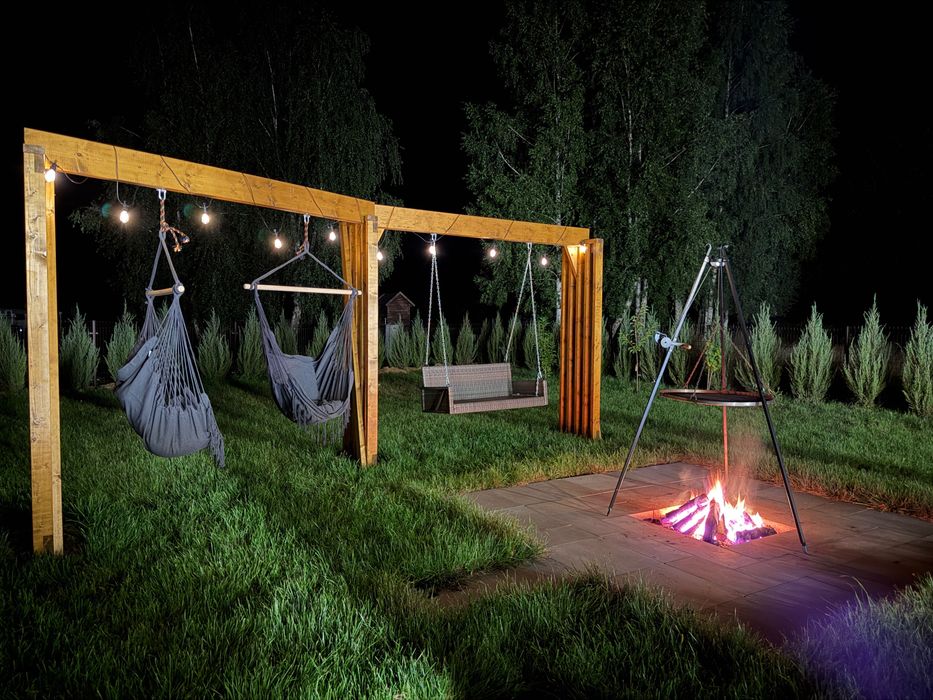 Glamping Polesie-domek z balią Grabniak jezioro Rotcze.