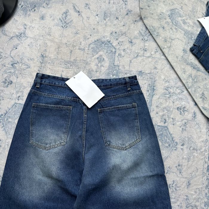 Baggy blue jeans jorts shorts y2k sk8 широкі оверсайз racer jaded balenci bootcut washed сині довгі джинсові шорти реп беггі багги