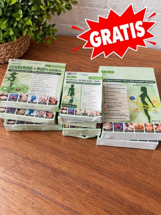 Zapas plastrów Berberine + NAD+ + Chromium (102 szt. + 9 GRATIS)