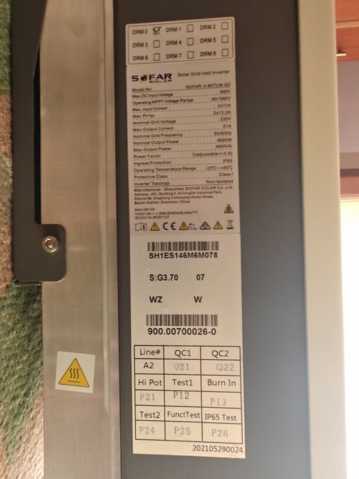 Inversor SOFAR 4.6KTLM-G2