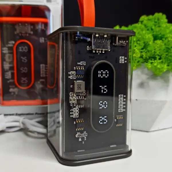 Powerbank 10 000 mAh Type-C Usb индикатор уровня заряда повербанк