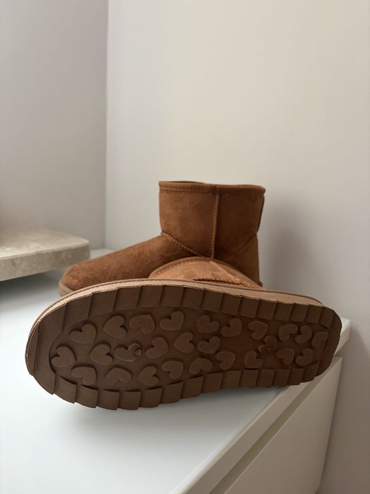 brązowe zimowe botki rozmiar 38