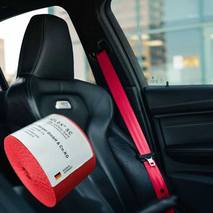 Conjunto 5 Cintos de Segurança Vermelhos - Novos