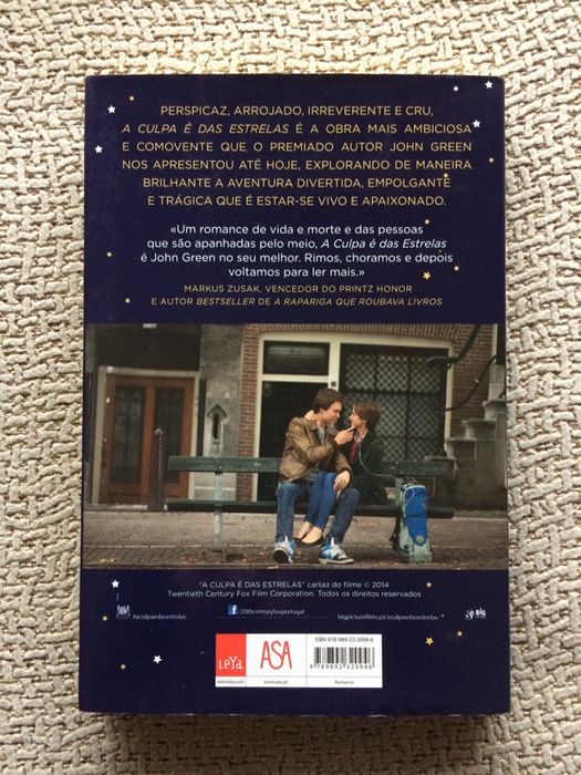 Livro “A culpa é das estrelas”
