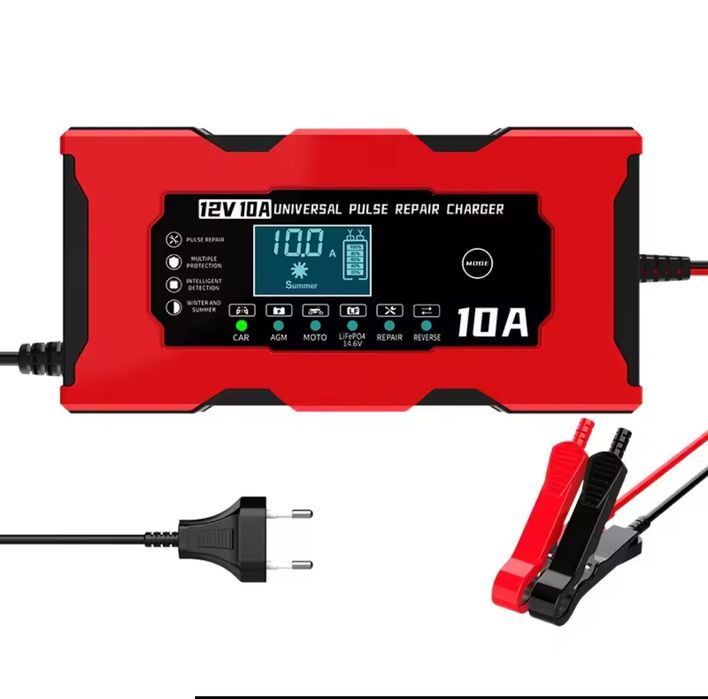 Зарядний пристрій 10А LofePo4, AGM, GEL, для  автомобільного акумулято