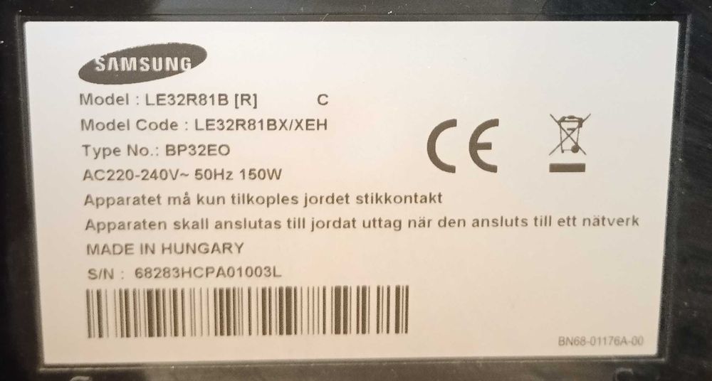 Телевізор Samsung LR32R81BX/XEN