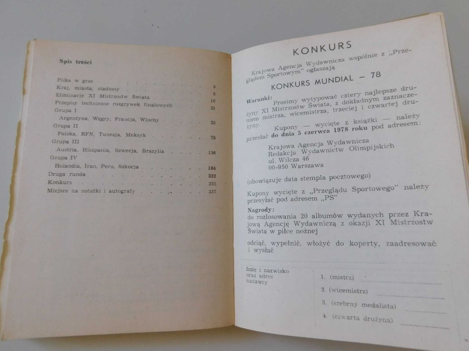 Książka Mundial 78 Bank informacji