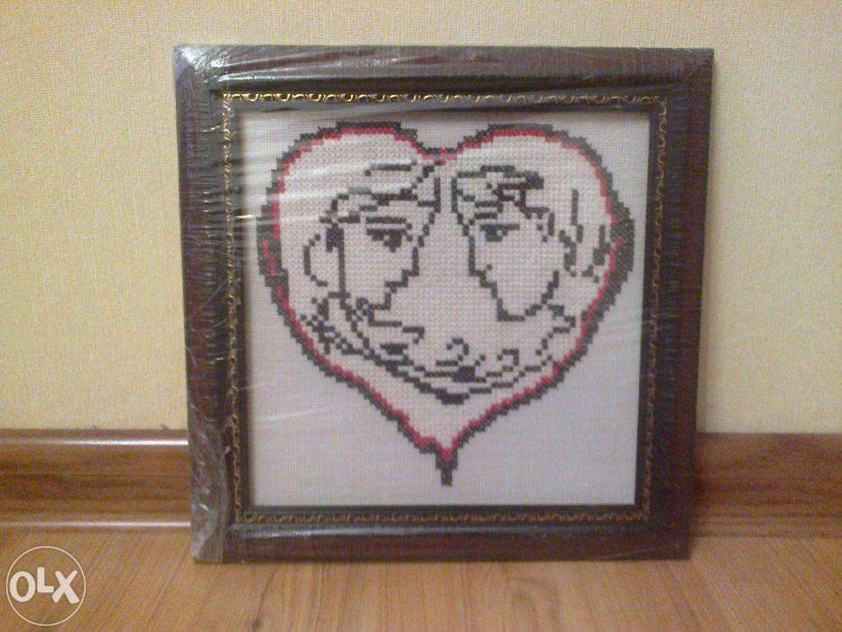 Картина "Сердце" Вышитая крестиком.