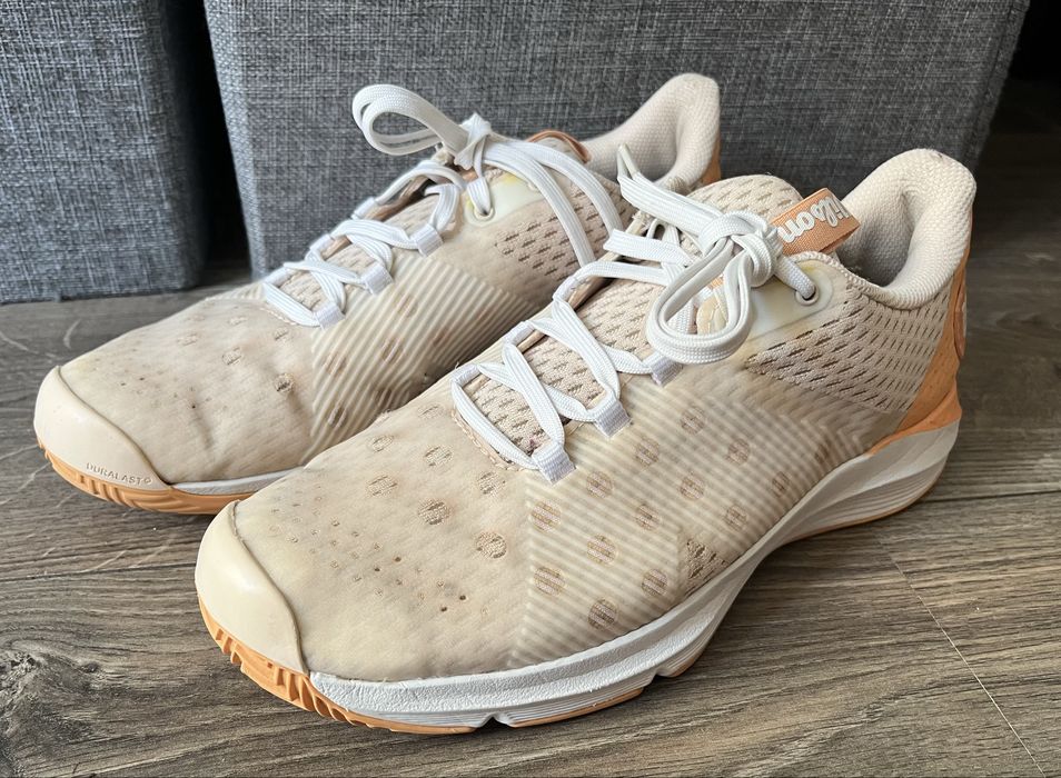 Buty do tenisa beżowo pomarańczowe damskie sportowe model Wilson Rush Pro Ace W 41 1/3