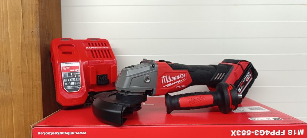 Szlifierka kątowa Milwaukee fsag125x + akumulator 5 ah + ładowarka
