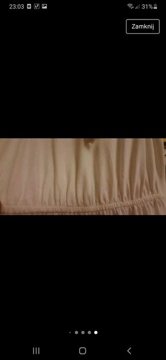 Biała sukienka bawełniana maxi na gumce koronka M 40 L 42