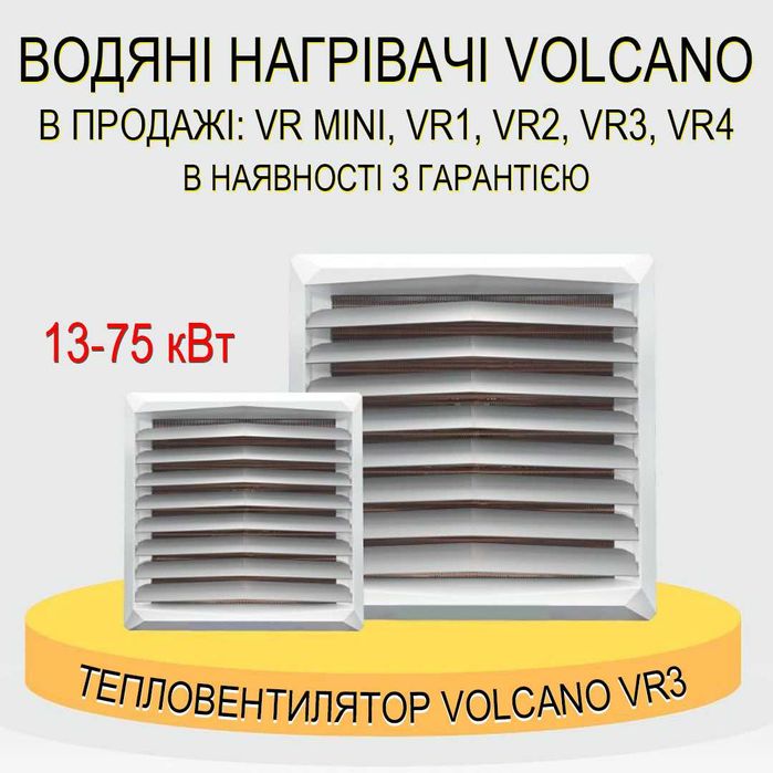 Тепловентилятор Volcano VR3 AC, EC для теплиці, сто, пташника, складу