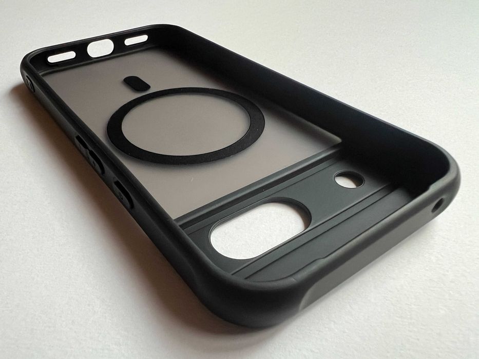 Google Pixel 8a чохол Magnetic MagSafe чорний силікон TPU чехол