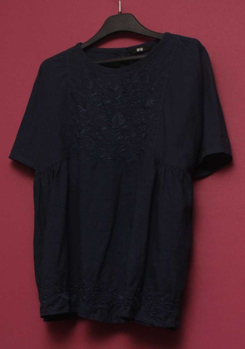 Uniqlo рр S блуза вышиванка свободного кроя