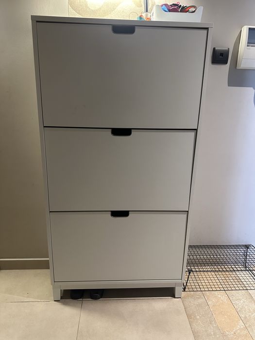 Szafka na buty, 3 przegrody, biała Ikea