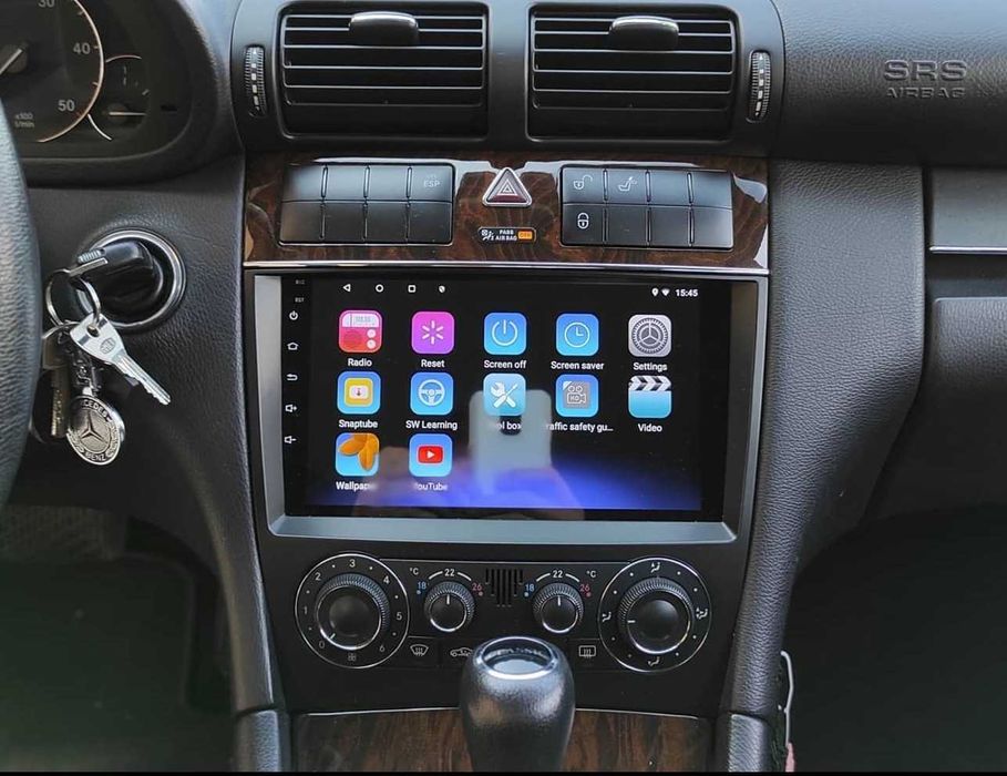(NOVO) Rádio 2DIN 9" [4+64GB] • Mercedes Classe C (C200) • Android W203 CLC