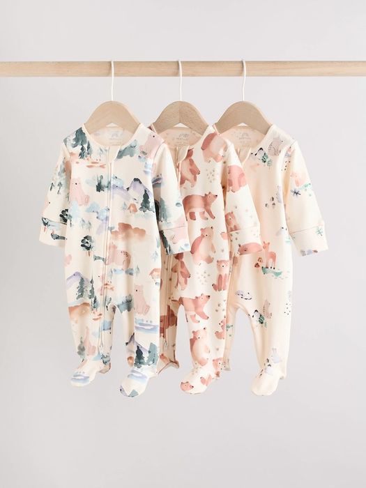 Next 74 nowe pajace śpiochy 3 sztuki 6-9 miesięcy