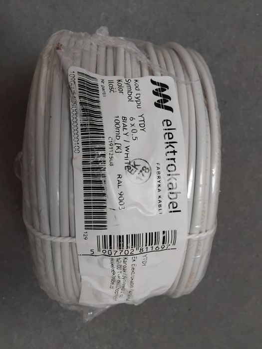 Kabel przewód alarmowy ytdy 6x0,5 150m
