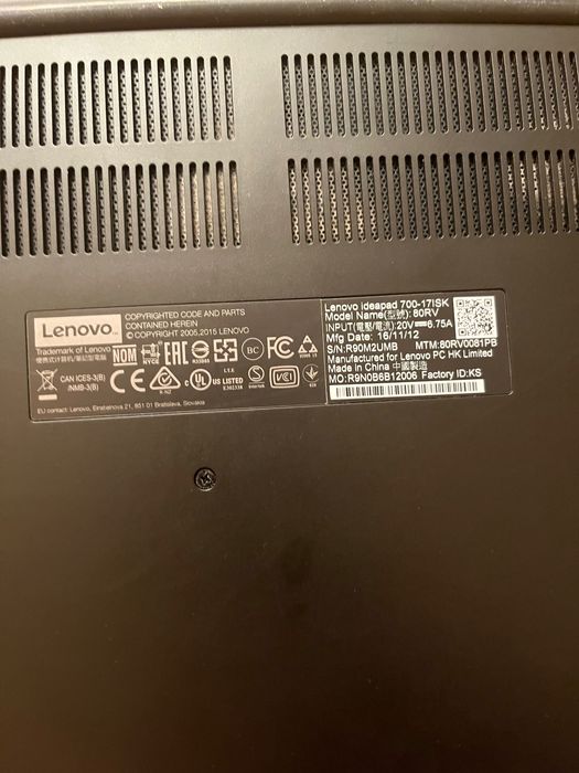 Lenovo 700 17isk 80RV